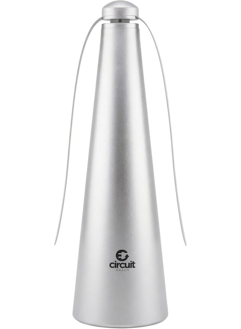 Circuit Green Fly Repellent Fan for Tables – Silver, Portable Table-Top Insect Deterrent, Quiet USB or Battery Powered, Indoor/Outdoor for Food, Restaurants, Garden, Camping & Picnic - Image 1