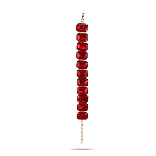 YouBella Valentine Gift for Girlfriend/Wife Jewellery Crystal Bangle Bracelet For Girls and Women (Red) - Image 3