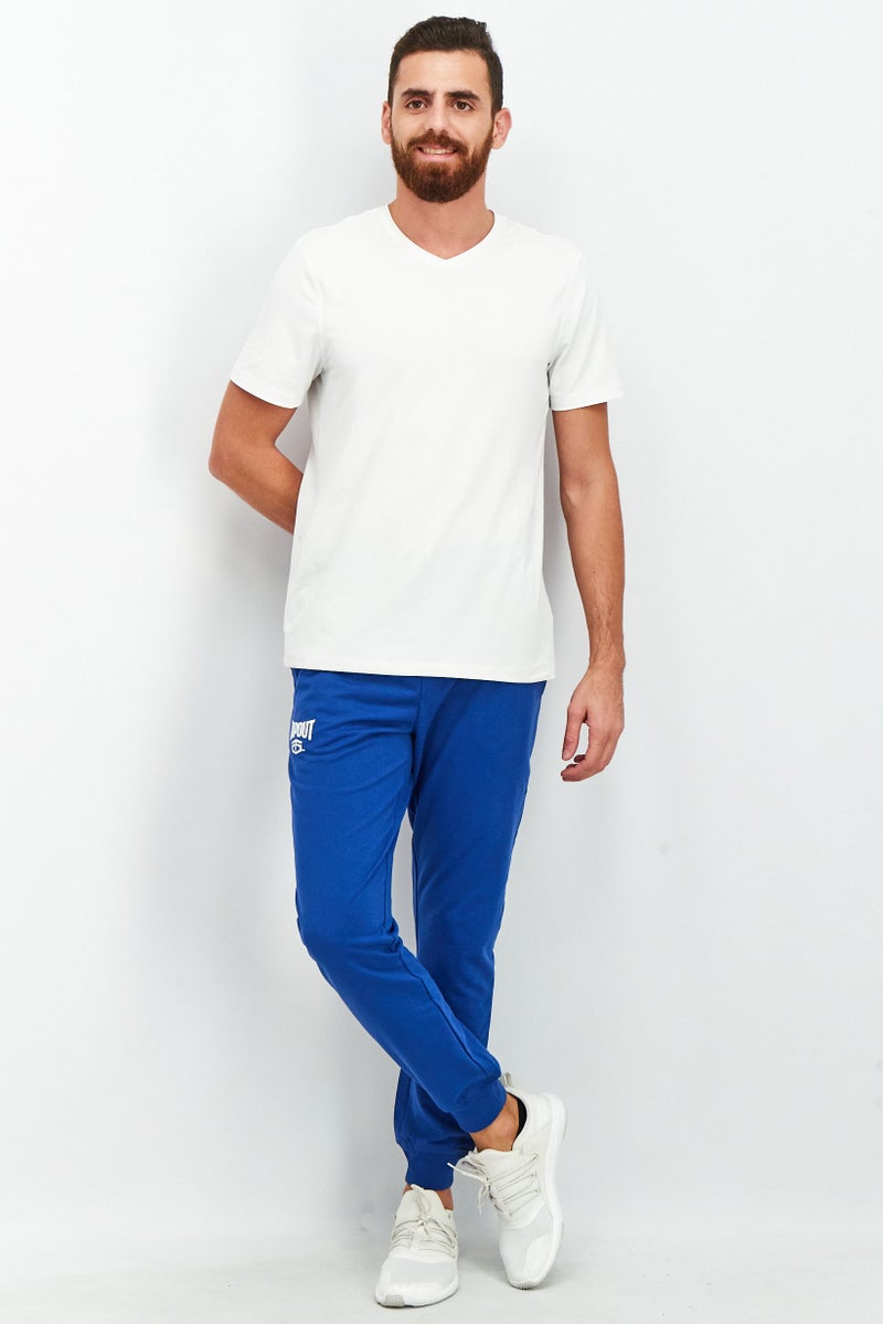 RBX Men Sportswear Fit Drawstring Pants, Blue - Image 3