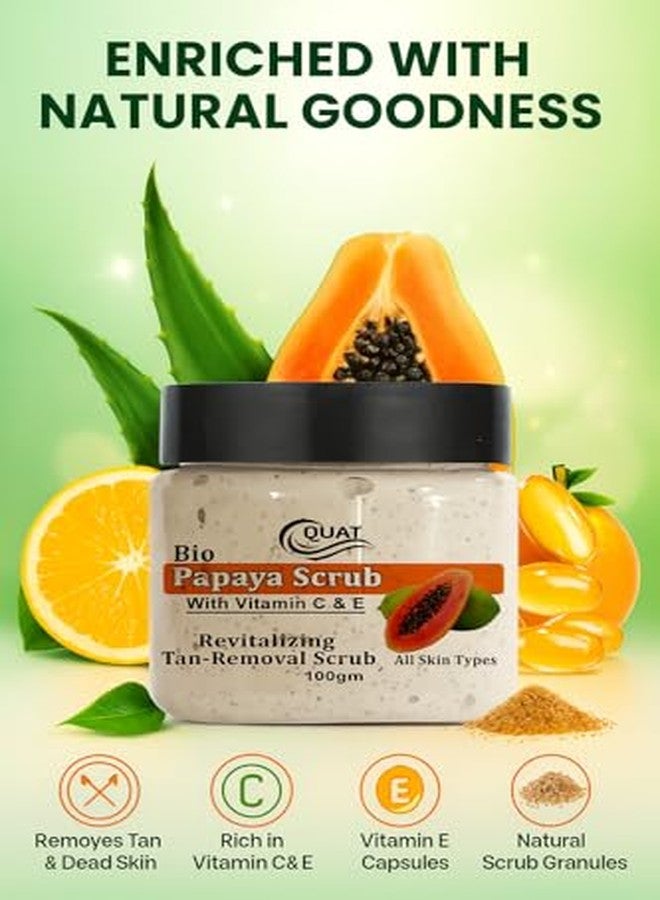 QUAT Papaya Face Scrub for De-Tan, Brightening & Smooth Skin | Exfoliating Papaya Enzyme Scrub to Remove Dead Skin, Dullness & Impurities - 100 g - Image 5