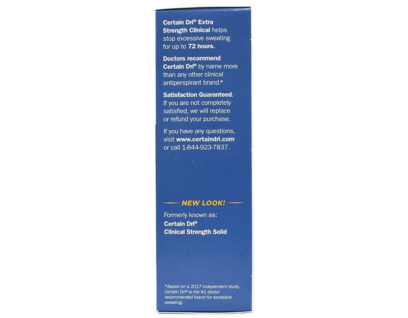 Certain Dri Extra Strength Clinical Solid Antiperspirant 1.7 oz - Pack of 5 - Image 3