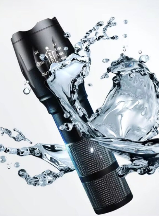 QLIGHT Portable LED Flashlights High Lumens 2 Pack, Powerful Tactical Flashlight With 5 Modes, Pocket Small Flash Light, Waterproof Zoomable Flashlights for Camping Home Emergencies, Camping Essentials (Batteries not Included) - Image 2