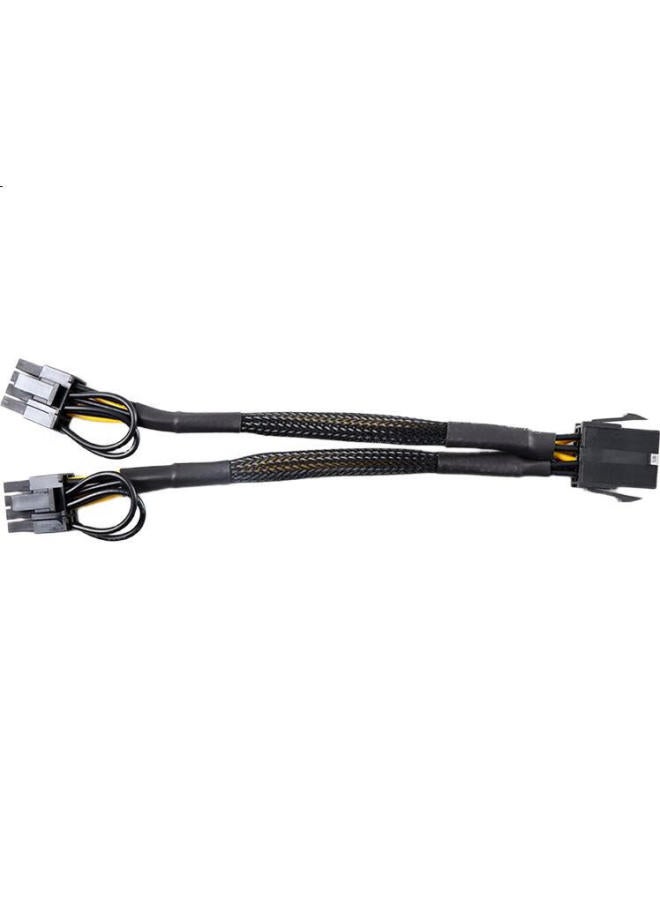 Jeyi Desktop Computer Case Power Adapter Cable, High-Power Graphics Card 8Pin To Dual 6+2Pin Power Extension Cord - Image 1