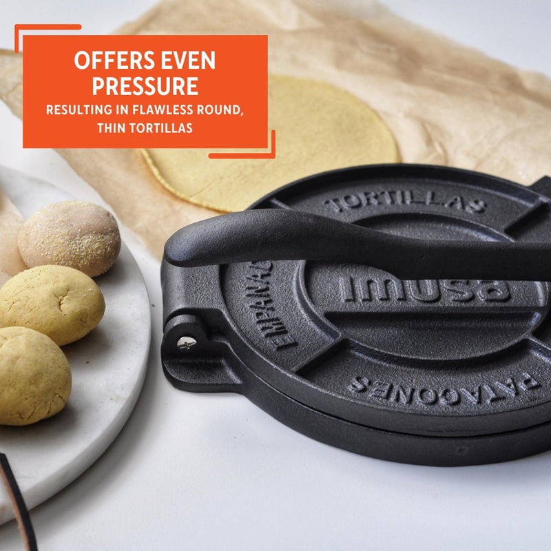 IMUSA USA Tortilla Press, 8" DS, Black - Image 5