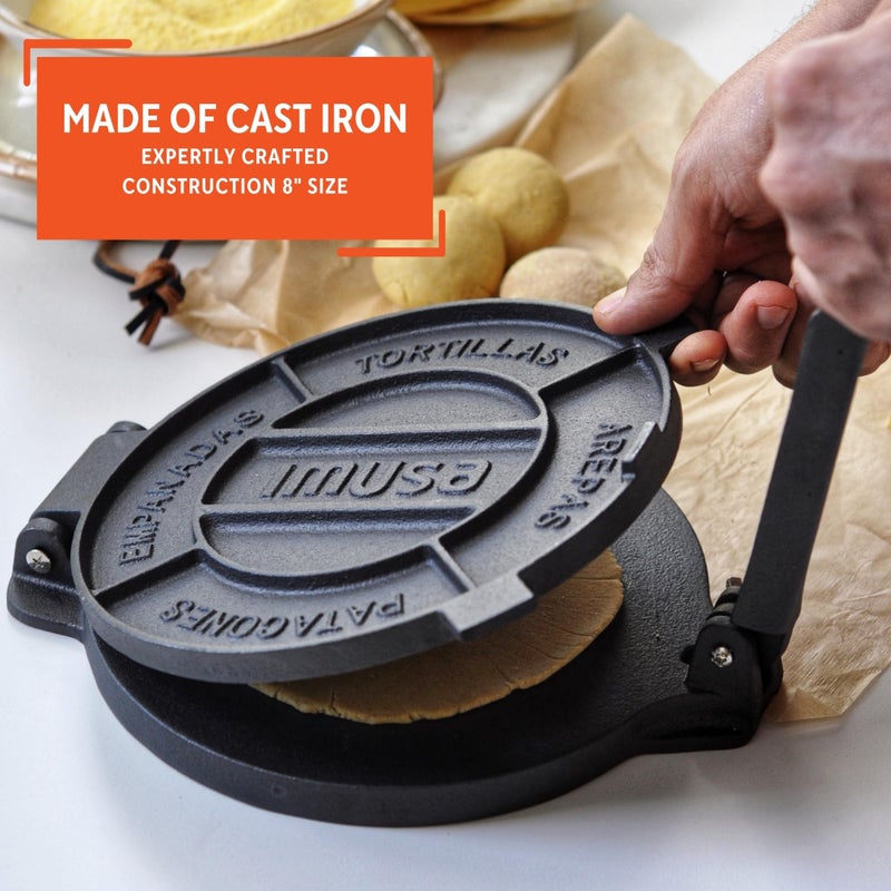 IMUSA USA Tortilla Press, 8" DS, Black - Image 3