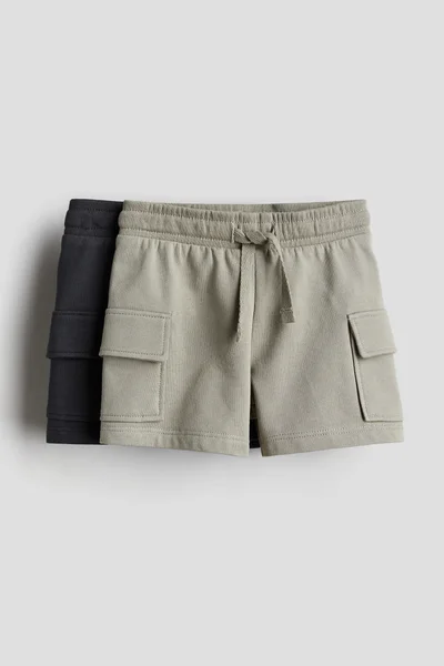 H&M 2-Pack Cargo Sweatshirt Shorts