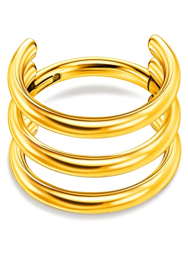 ONESING 18G Helix Hoop Earring Stainless Steel Septum Rings G23 Titanium Cartilage Earring Stacked Nose Rings Hoops Conch Piercing Jewelry for Women Men Gold 6mm - Image 1