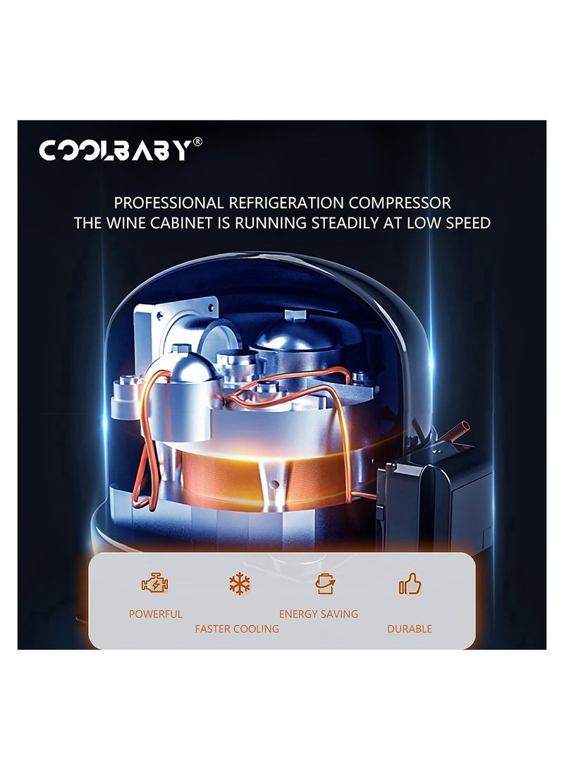 Cool Baby COOLBABY constant temperature air-cooled wine cabinet red wine and tea integrated cabinet with lock beverage fruit refrigeration preservation H: 163CM - Image 3