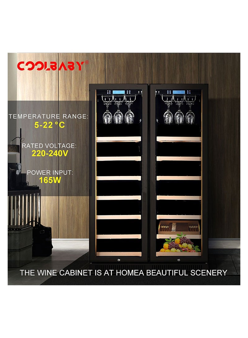 Cool Baby COOLBABY constant temperature air-cooled wine cabinet red wine and tea integrated cabinet with lock beverage fruit refrigeration preservation H: 163CM - Image 4