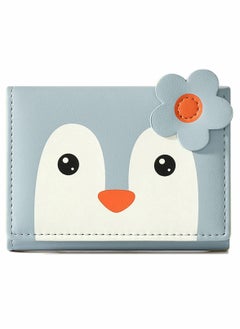 Small Wallet, Cartoon Cute Wallet for Girls, Trifold Slim Coin Purse Cash Pocket ID Window, PU Leather