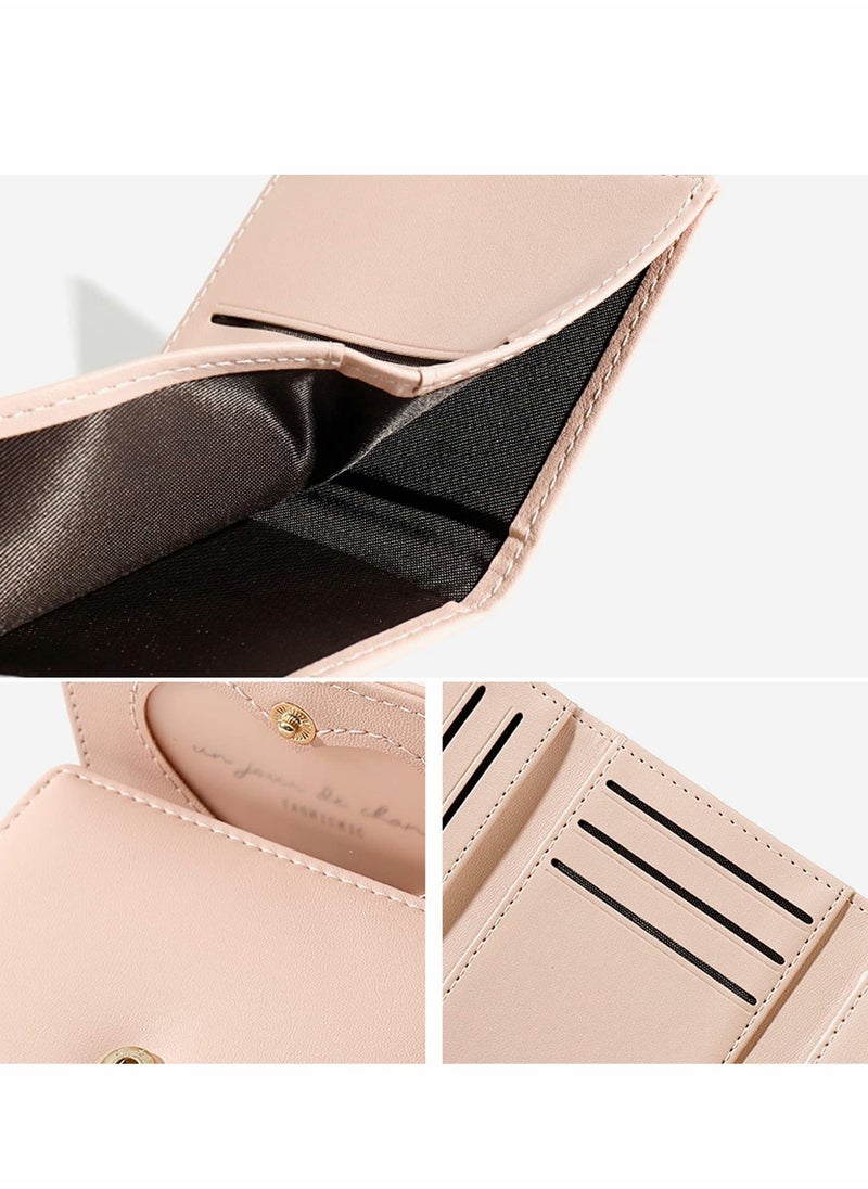 Y&D - Small Wallet, Cartoon Cute Wallet for Girls, Trifold Slim Coin Purse Cash Pocket ID Window, PU Leather - Image 1