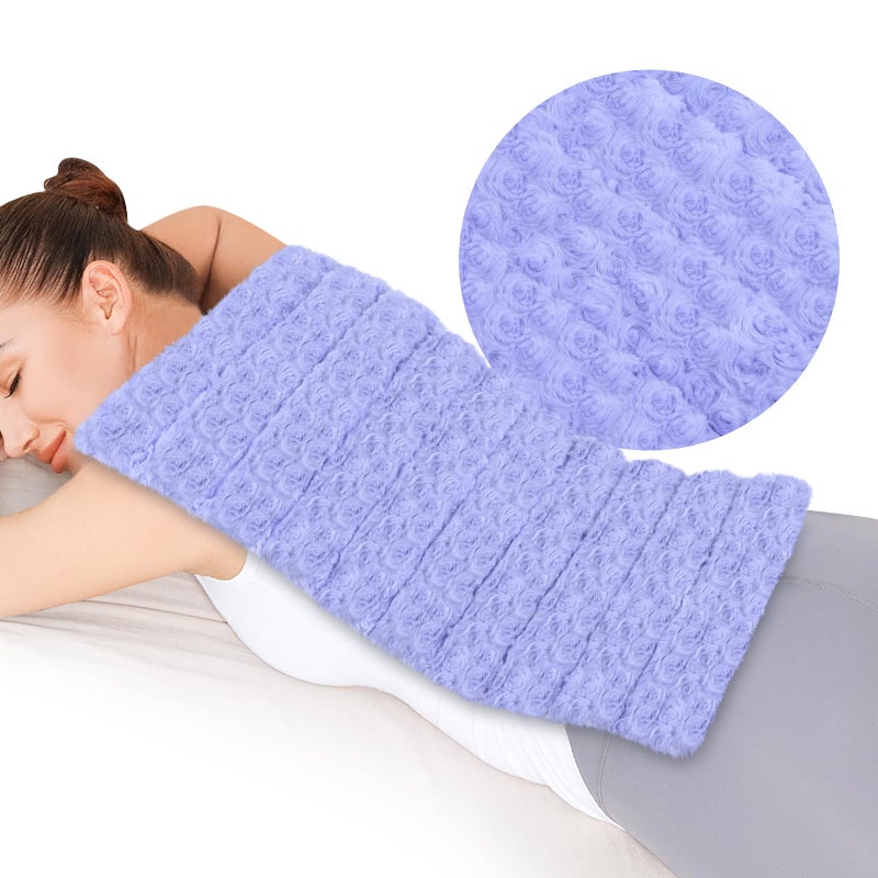 REVIX REVIX Extra Large Heating Pad Microwavable for Back with Moist Heat Microwave Heated Wrap for Full Back Neck Shoulder and Muscles Rose Velvet XXL Rice Bean Bag