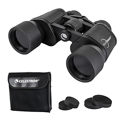 Celestron 71238 EclipSmart 10x42 Porro Solar Binoculars - ISO 12312-2 Compliant, Rubber Grip Surface with Multi-Coated Optics, BK7 Glass, Neck Strap and Soft Carry Case, Black - Image 1