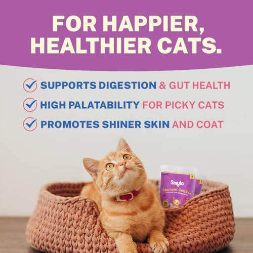 Smylo Natural Healthy Adult Cat Wet Food (1+ Yrs) 70g x 12 Packs | Chicken, Liver and Pomegranate | for Healthy Skin & Coat, Supports Digestion | Grain Free, No Preservatives or by-Products - Image 5