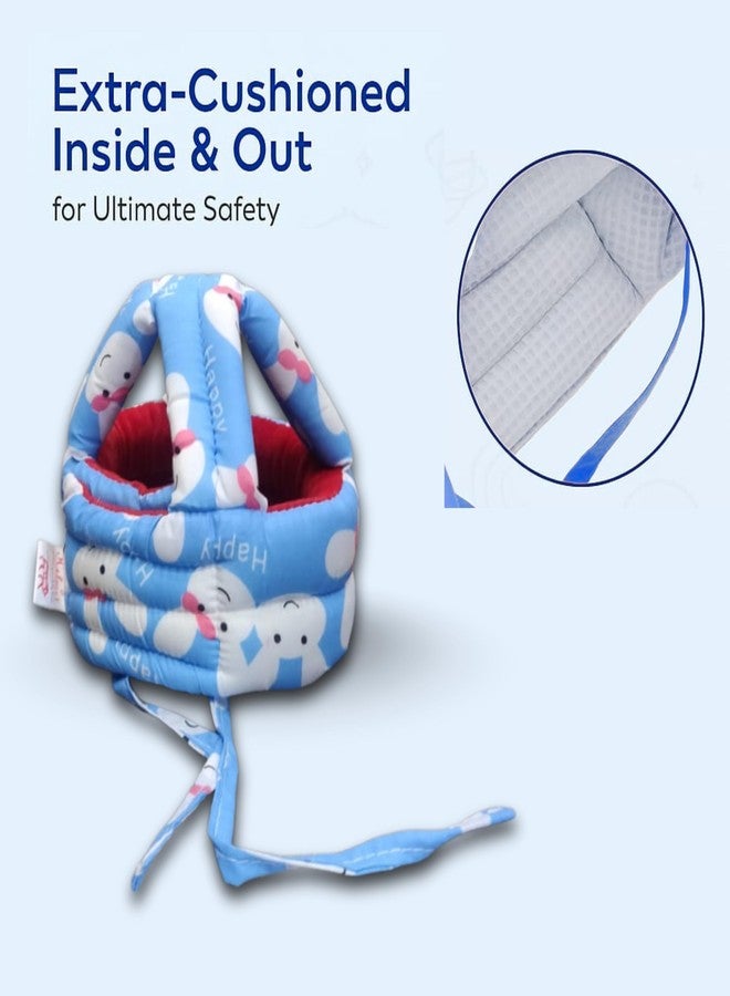 TAG24 Baby Head Safety Helmet for Crawling and Walking | Soft Cushion Head Protector for 6 Months to 2 Years | Adjustable Toddler Safety Headguard Helmet with Multi Printed Design (Blue) - Image 2