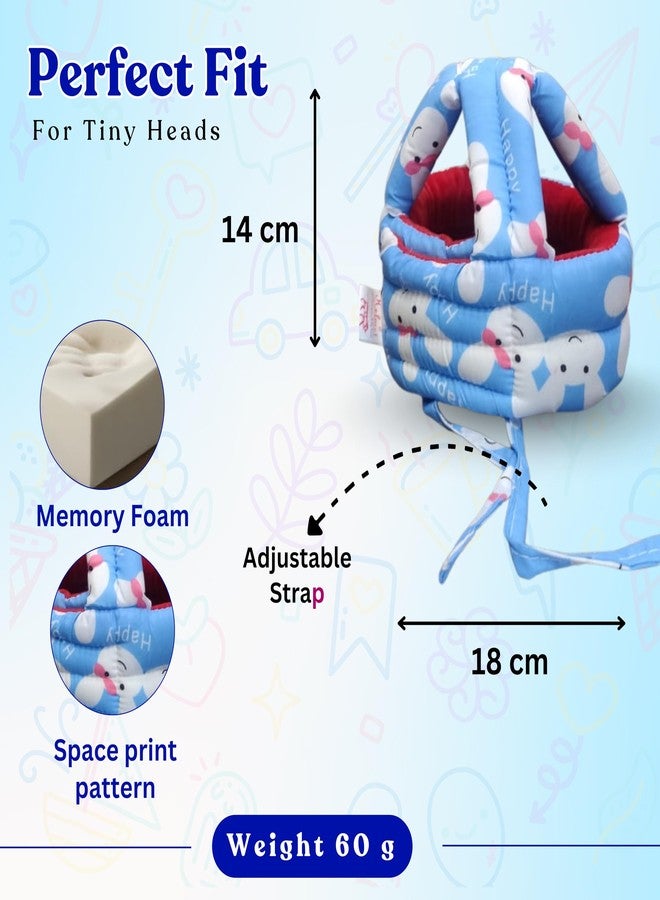 TAG24 Baby Head Safety Helmet for Crawling and Walking | Soft Cushion Head Protector for 6 Months to 2 Years | Adjustable Toddler Safety Headguard Helmet with Multi Printed Design (Blue) - Image 4