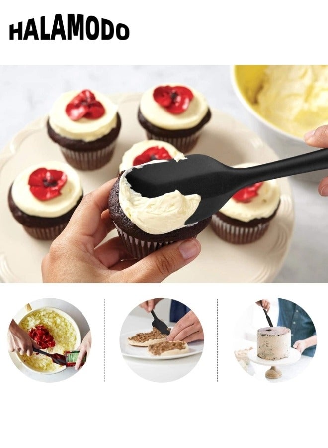 HALAMODO 2PCS Silicone Spatula Food Grade Non Stick BPA Free Kitchen Scraper High Heat Resistant Rubber Spatulas for Kitchen Baking  Cooking  Scraping  Mixing - Image 3
