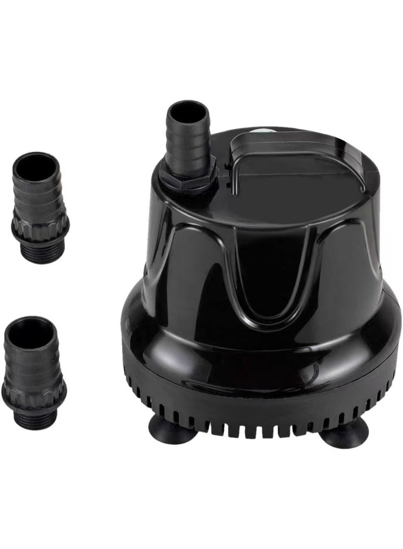 يوكا مضخة ماء غاطسة، 1500 لتر/ساعة، 40 واط، مضخة نافورة فائقة الهدوء، مضخة أكواريوم بسحب من القاع مع حماية من الاحتراق الجاف لمدة 48 ساعة، ارتفاع رفع 3 أمتار و3 فوهات لحوض السمك، البركة، الحوض، الحديقة - Image 4