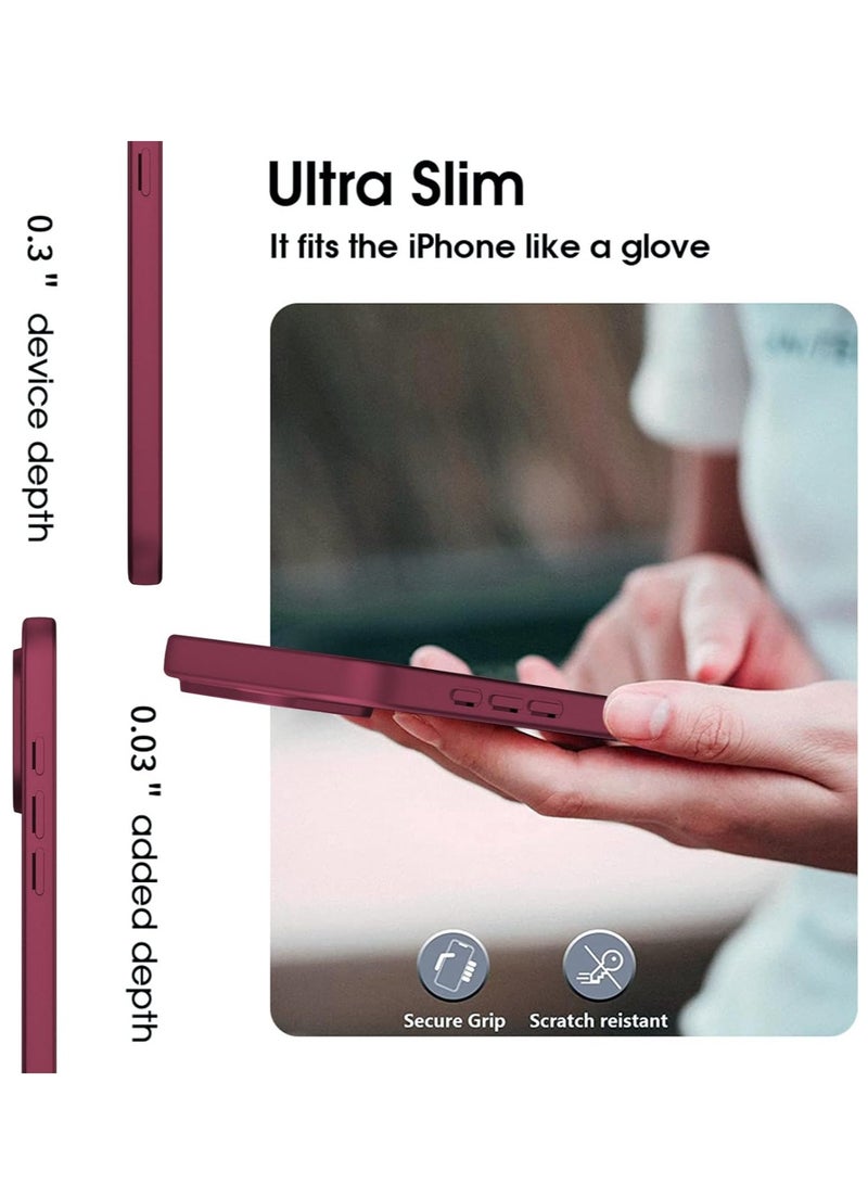 ELTRAZONE Ultra-Thin Matte Wine Red iPhone 16 Pro Max Case with Camera Lens & Screen Protectors – Shockproof, Anti-Scratch, Lightweight - Image 4