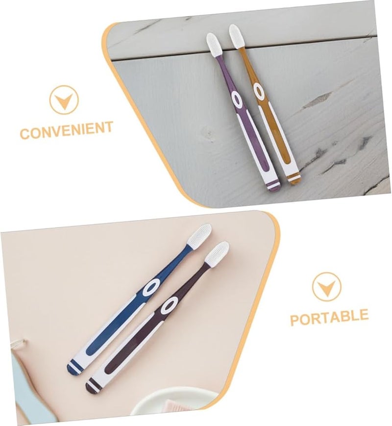 8 Pcs Gentle Gums Toothbrush Set for Sensitive Mouths with 4 Replacement Heads Travel Friendly - Image 4