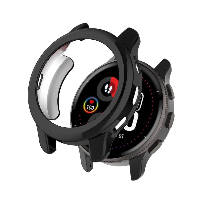جراب ساعة متوافق مع ساعة Garmin Venu 2 Plus مقاس 43 مم، بدون واقي شاشة، متوافق مع ملحقات ساعة Garmin Venu 2 Plus، 3 قطع باللون الأسود - Image 2