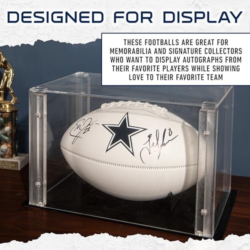 Franklin Sports NFL Dallas Cowboys Autograph Football - Official Size White Panel Souvenir Football for Autographs + Signatures - NFL Team Fan Shop Memorabilia Football for Display - Image 5