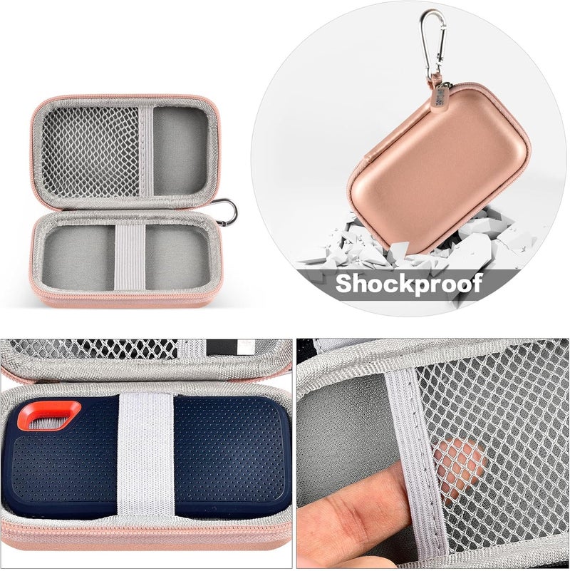 GWCASE Hard Case Compatible with SanDisk 1TB 2TB 4TB 500GB 8TB Extreme Portable SSD - Up to 1050MB/s - USB-C, USB 3.2 Gen 2 - SDSSDE61-2T00-G25M External Solid State Hard Drive Storage Holde-Pink (Box Only) - Image 5