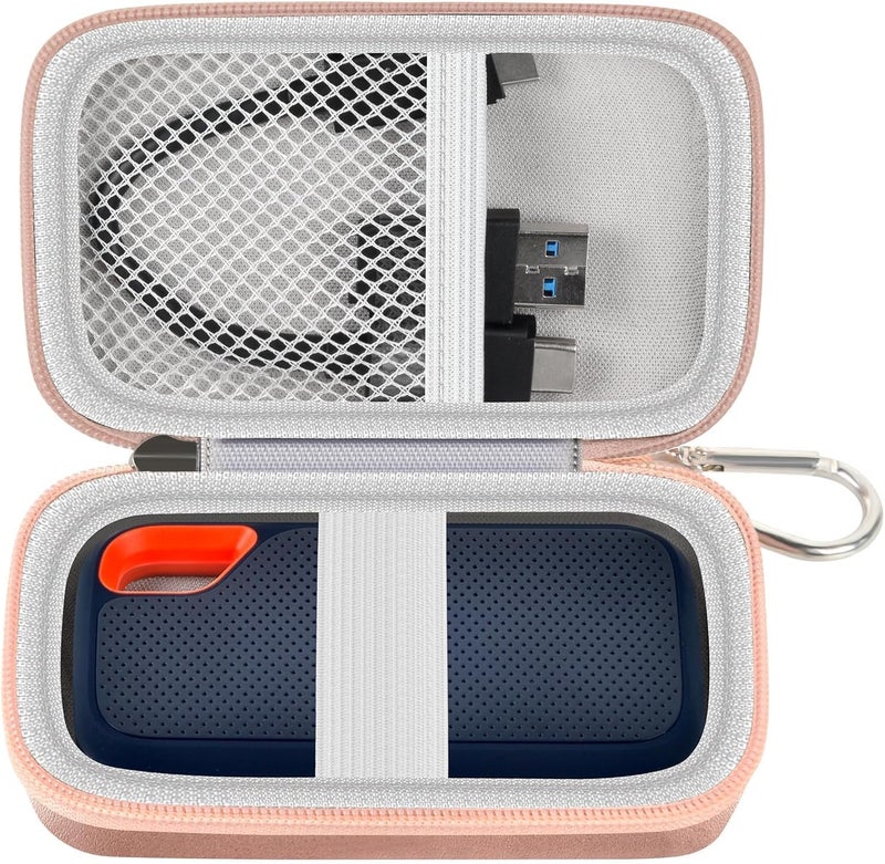 GWCASE Hard Case Compatible with SanDisk 1TB 2TB 4TB 500GB 8TB Extreme Portable SSD - Up to 1050MB/s - USB-C, USB 3.2 Gen 2 - SDSSDE61-2T00-G25M External Solid State Hard Drive Storage Holde-Pink (Box Only) - Image 1