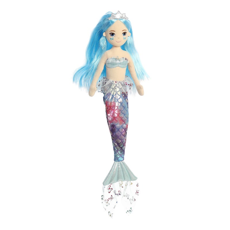 Aurora Enchanting Sea Sparkles Cheekys Butterfly Stuffed Doll - Imaginative Play - Magical Companions - Blue 18 Inches - Image 2