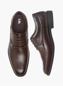 LBL by Shoexpress Mens Textured Derby Shoes With Lace-Up Closure  - Image 2