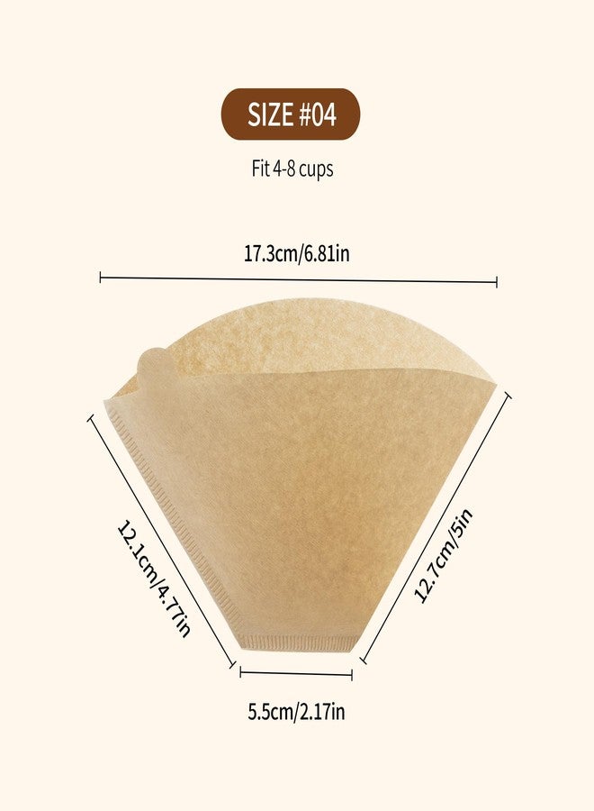 PakTalk 300 Count Cone Coffee Filters #4, Natural Brown Paper Cone Shaped Coffee Filters for Pour Over and Drip Coffee Maker (100 Count, Pack of 3) - Image 3