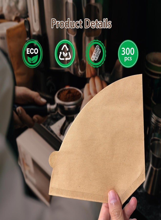 PakTalk 300 Count Cone Coffee Filters #4, Natural Brown Paper Cone Shaped Coffee Filters for Pour Over and Drip Coffee Maker (100 Count, Pack of 3) - Image 4