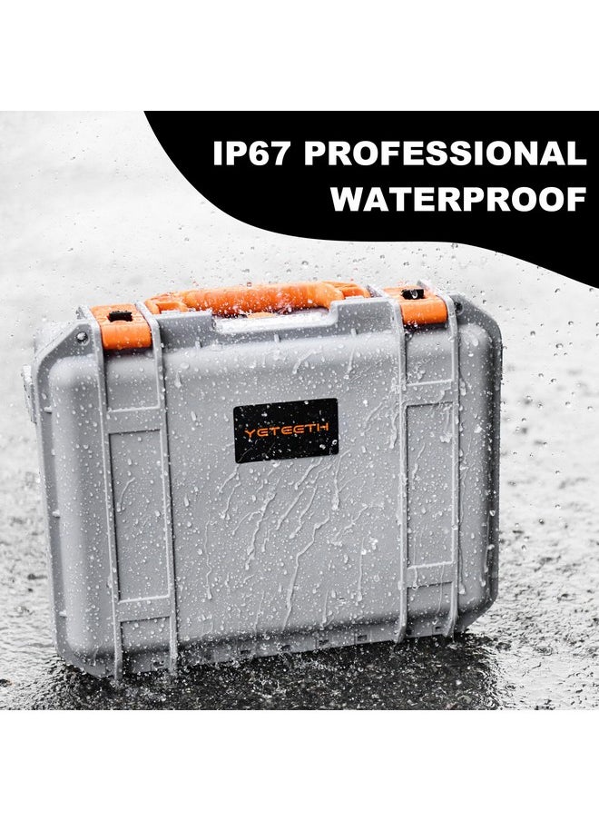 YETEETH YETEETH Hard Case for DJI Air 3S Air 3, Waterproof Pressure Resistant Carrying Case for DJI Air 3S Air 3 Accessories - Fits Latest DJI RC 2/RC-N2/RC-N3 (Grey)  - Image 4