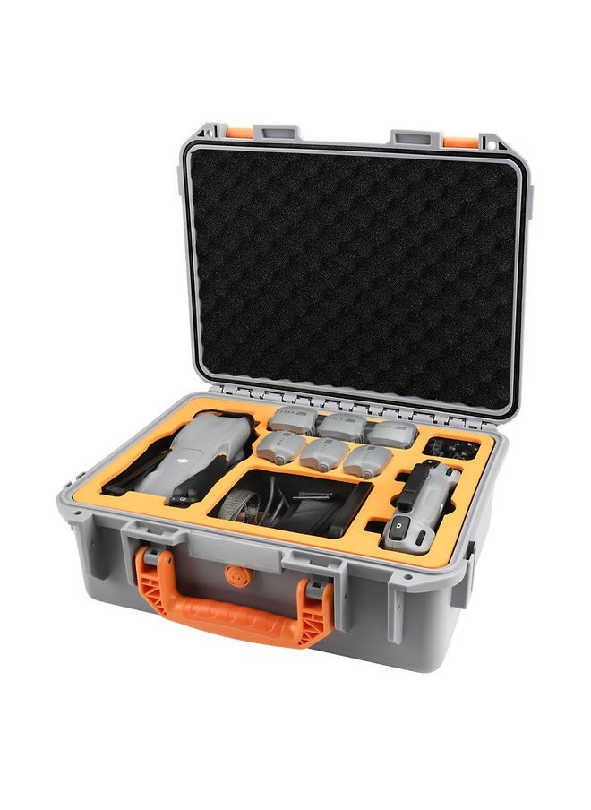 YETEETH YETEETH Hard Case for DJI Air 3S Air 3, Waterproof Pressure Resistant Carrying Case for DJI Air 3S Air 3 Accessories - Fits Latest DJI RC 2/RC-N2/RC-N3 (Grey)  - Image 1