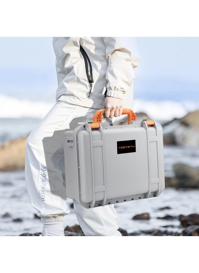 YETEETH YETEETH Hard Case for DJI Air 3S Air 3, Waterproof Pressure Resistant Carrying Case for DJI Air 3S Air 3 Accessories - Fits Latest DJI RC 2/RC-N2/RC-N3 (Grey)  - Image 5