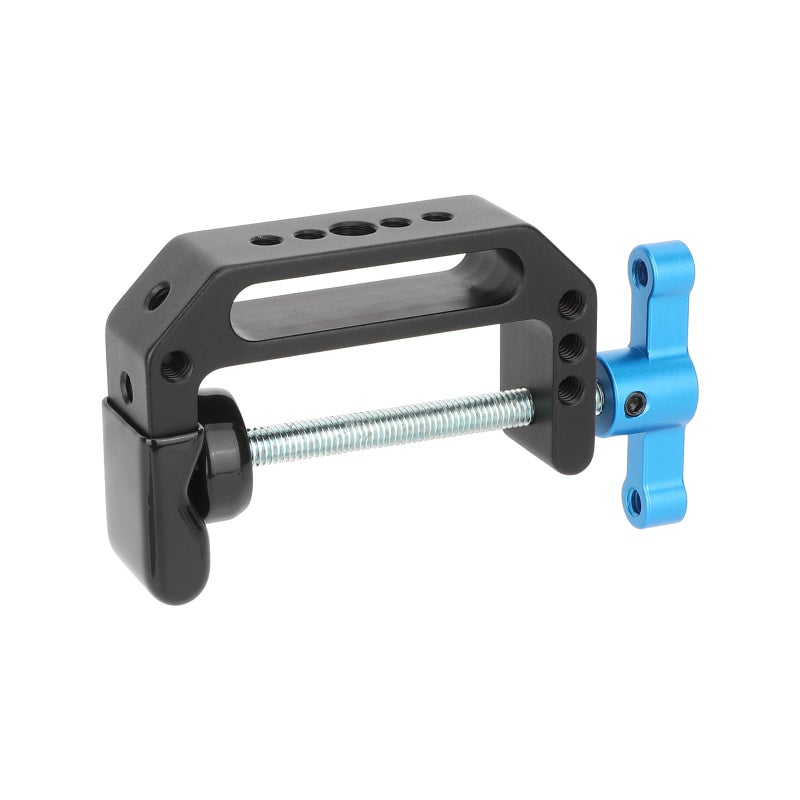 CAMVATE Aluminum CClampJaw Open65mm with 14 38 Mounting PointsBlue Thandle3721 - Image 2