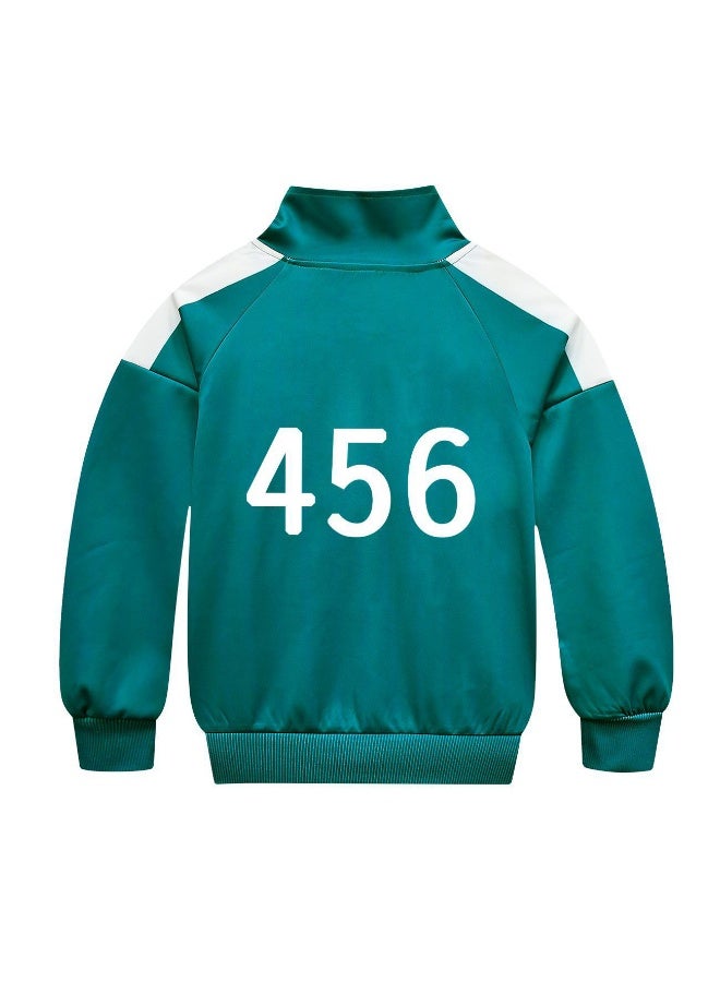 Squid Game Cosplay Costume 456 Tracksuit Jacket T-shirt Pants Suit Kids Sweatshirt Hallowee - Image 3