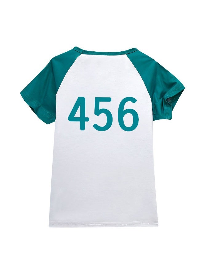 Squid Game Cosplay Costume 456 Tracksuit Jacket T-shirt Pants Suit Kids Sweatshirt Hallowee - Image 5