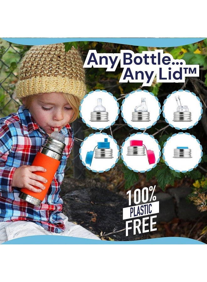 Pura Kiki 9oz/260 ml Stainless Steel Insulated Bottle w/Silicone Straw & Sleeve, 100% Plastic-Free, MadeSafe Certified, 100% Medical-Grade Silicone Straw for Kids, Toddlers, Babies & Infant - New Mint - Image 3