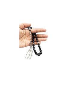 REBUY REBUY Natural Sulemani Agate 33 Beads Tasbih Islamic Prayer Rosary Beads Tasbih Tasbeeh 10 MM 33 Beads  - Image 4