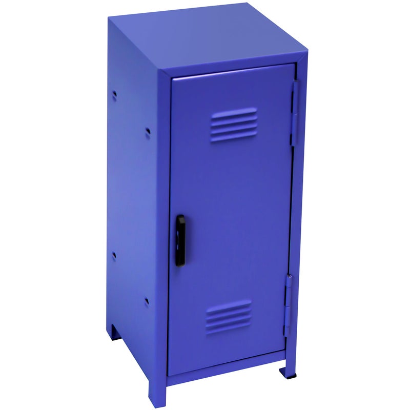 PACOLO Mini Locker, Metal Small Locker for Desktop, Girls Lockbox Desktop Storage Organizer, Money Safe and Cash Lock Box for Girls Safe (Blue) - Image 1