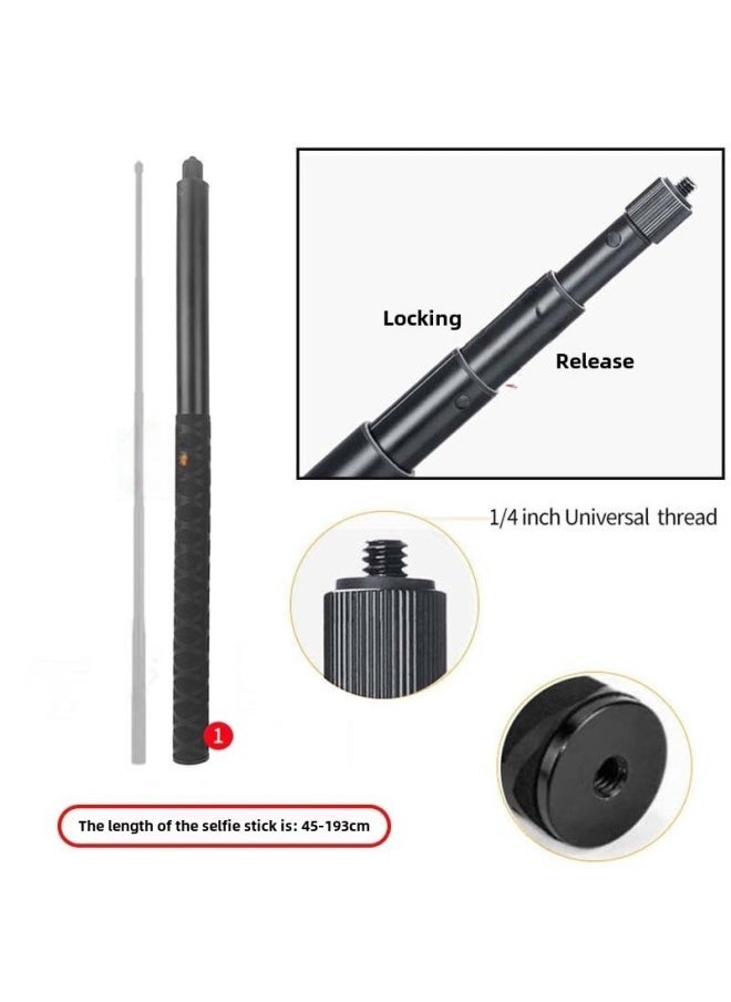 Generic Car Suction Cup Third Person Shooting Accessories Insta360 Onex2RGoPro Selfie Stick Roof Bracket-Color:6cm Car Double Suction Cup Bracket Aluminum Pan/tilt Adapter - Image 3