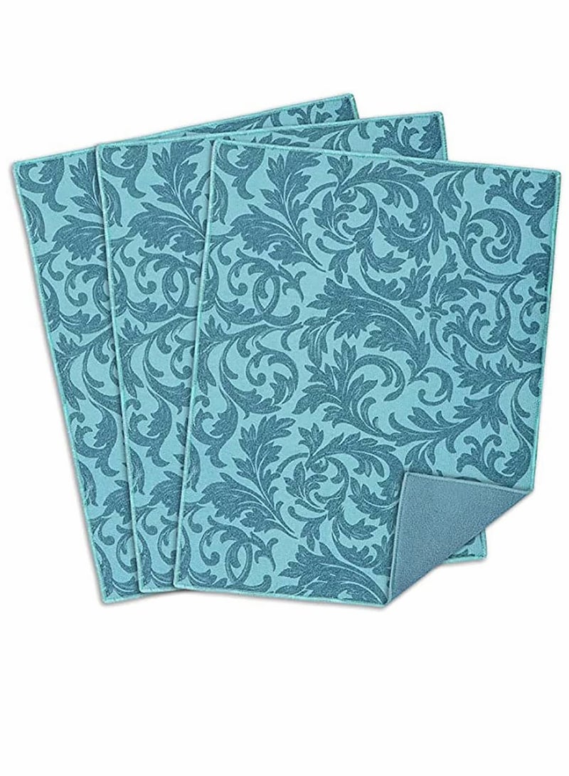 Zikra Kitchen Cloth Dish Towels, Dish Drying Mat for Kitchen Counter, Drying Mat, Microfiber Dish Rack Mat, Absorbent Dishes Drainer/ Rack Pad for Countertop - Image 1