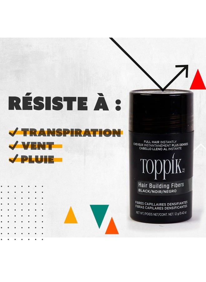 Toppik Toppik Hair Building Fibers, Black, 27.5g | Fill In Fine or Thinning Hair | Instantly Thicker, Fuller Looking Hair | 9 Shades for Men & Women - Image 3