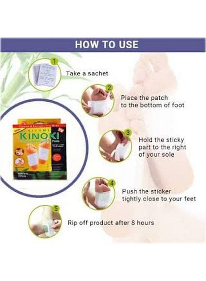 HOMETIC Kinoki Adhesive Body and Foot Patch to Detox | Organic Natural ingredients in this foot pads Kit | Cleansing Detox Foot Pads Toxins Stress - Image 3