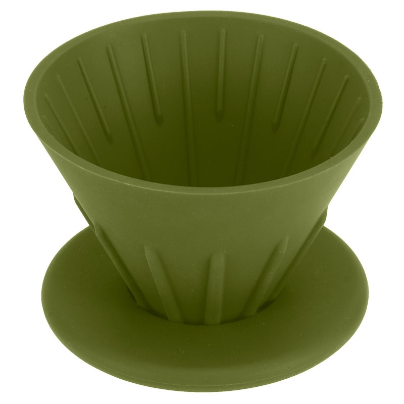 Reusable Silicon Resin Coffee Filter Strainer Dripper Coffee Machine Accessory for Home OutdoorGreen - Image 2