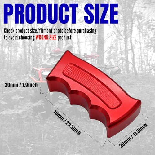 Canitu Red Pistol Grip Shift knob Shifter Manual Automatic Transmission Car Grip Handle Gear Shift Lever Knob Shifter Knob Car interrior Accessories for CanAm Outlander Renegade - Image 3