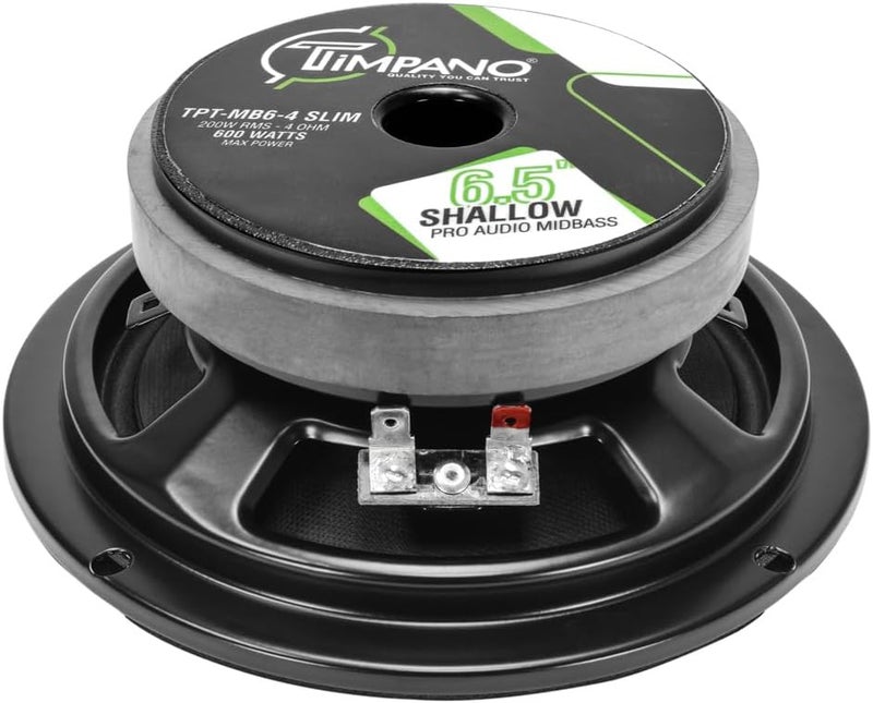 Timpano 6.5 Inch Shallow Car Speaker 600 Watts TPT-MB6-4 Slim Shallow Profile 4 Ohm - Image 4