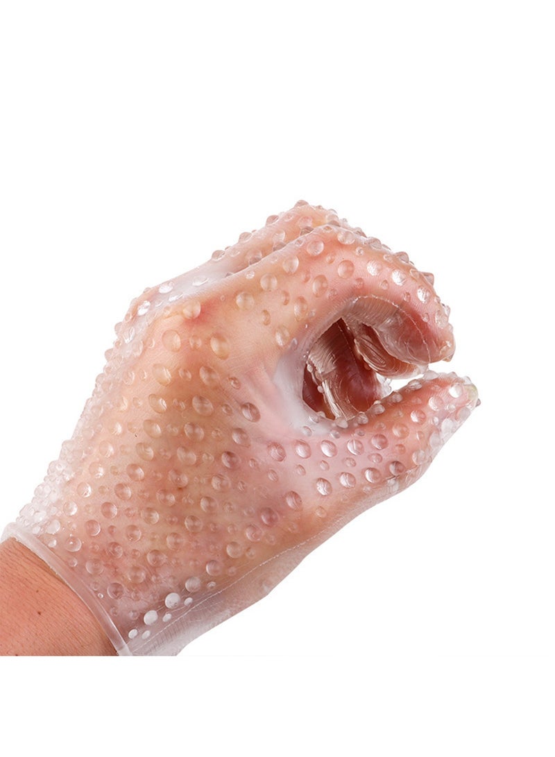 1 Pcs Safe Flexible Transparent Gel Gloves Covers Fingertip Sleeves Guards for Cracked Skin - Image 3