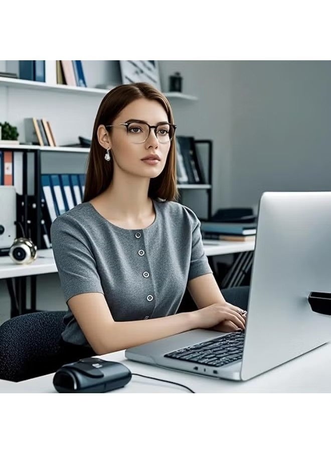 YJ Men's and Women's Photochromic Anti-Blue Light Glasses, Clear Gaming Glasses, Clear Classic, Ultra-Lightweight, Anti-Eye Fatigue for TV, PC, and Laptop, 1 piece - Image 3